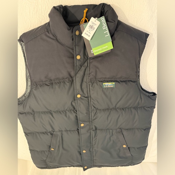 L.L. Bean Black DownTek Puffer Vest Water Repellent Down mountain classic - Picture 2 of 15